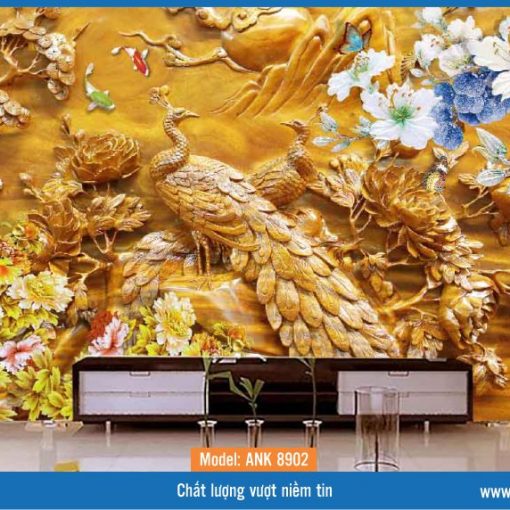 Tranh gạch kính 3D điều khắc ANK 8902 đầy ấn tượng