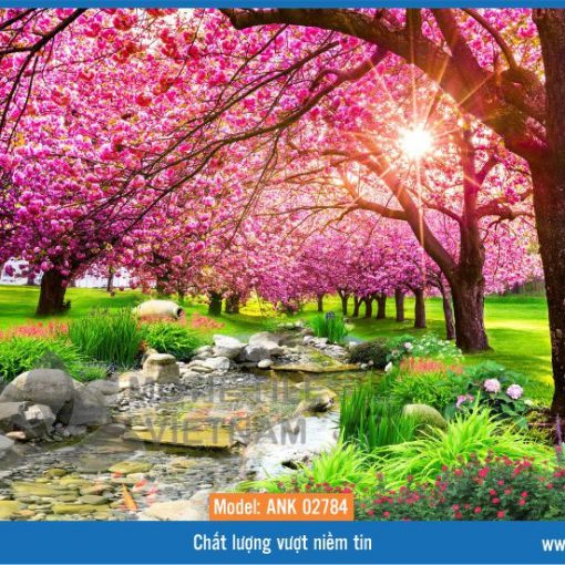 Tranh gạch kính 3D các loài hoa ANK 02784 mang không gian thiên nhiên vào với cuộc sống